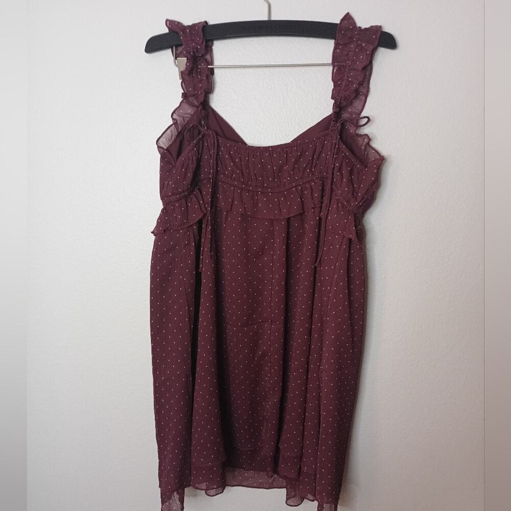 American Eagle Mauve Dress Babydoll Y2K Whimsy Prairie Boho Fairy NEW - Picture 8 of 9